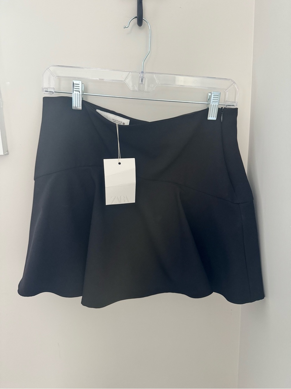 NWT - Zara Black Flared Mini Skirt